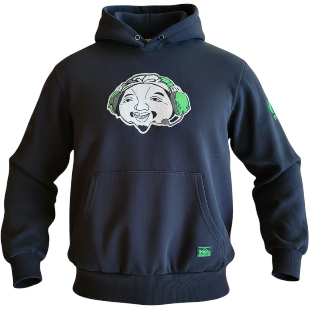 Razer x EVISU Limited Edition Godhead Hoodie Black Green Streetwear Authentic XL